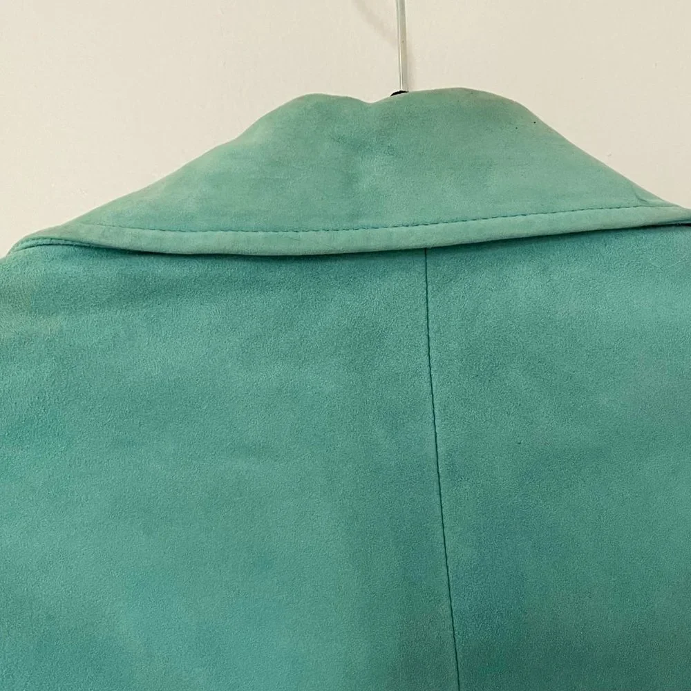 Anne Klein Suede Jacket, Blue - Picture 4 of 6